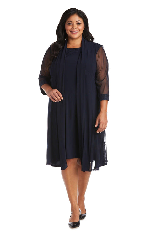 Plus Size Short Dress Jacket R&M Richards 3221W