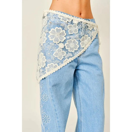 Scarf Lace Wrap Skirt