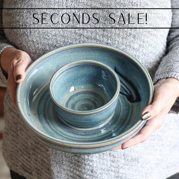 SECONDS SALE | Handmade Pottery | Large Chip n' Dip Bowl image 0