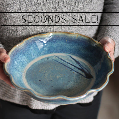 SECONDS SALE | Handmade Pottery | Large Pie Plate image 0