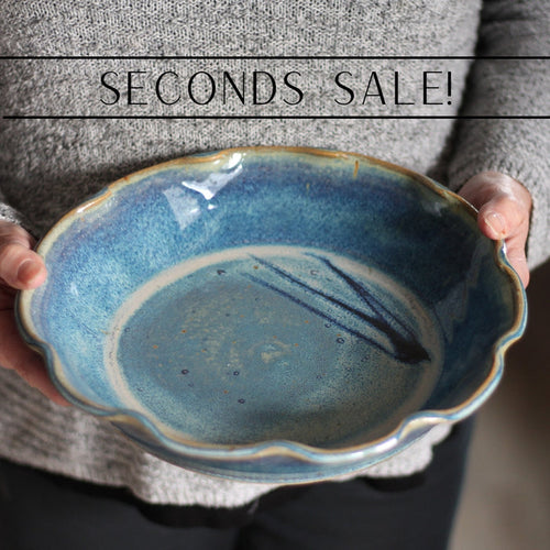 SECONDS SALE | Handmade Pottery | Large Pie Plate image 0