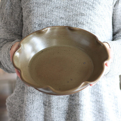 SECONDS SALE | Handmade Pottery | Large Pie Plate image 4