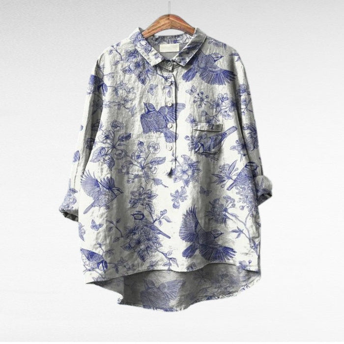 Séraphine | Artistic Floral Blouse