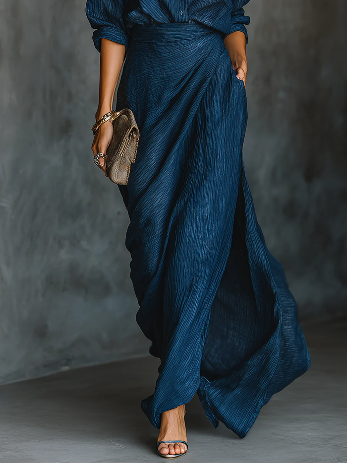 Sky · Shirt and Long Skirt Set