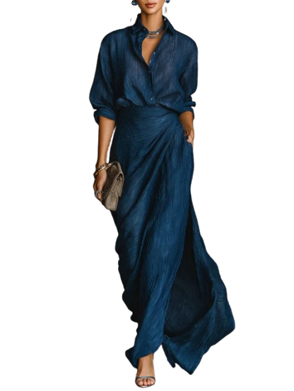 Sky · Shirt and Long Skirt Set