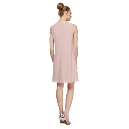 SL Fashions 112806 Short Sleeveless Chiffon Dress