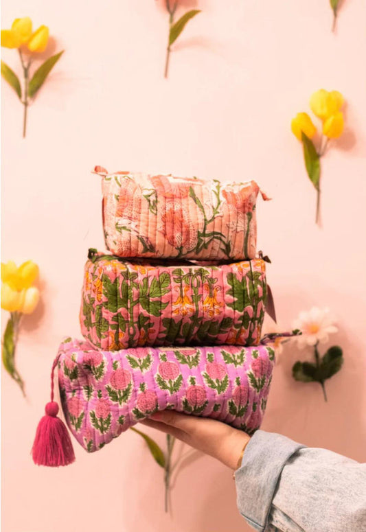 Small Quilted Makeup Bag