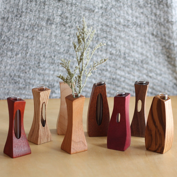 Small Wooden Bud Vase image 4