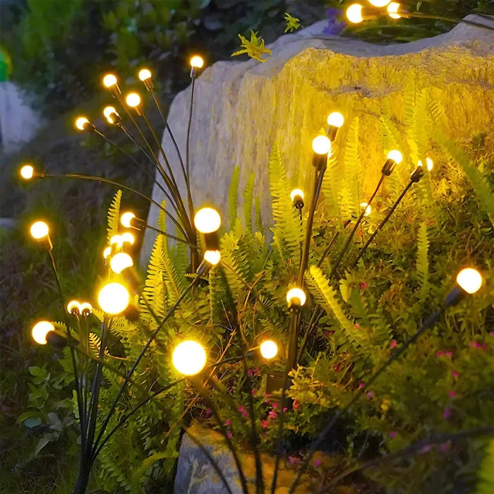 Solar Firefly Lights outdoor LED garden lights with flexible swaying design and waterproof solar panel