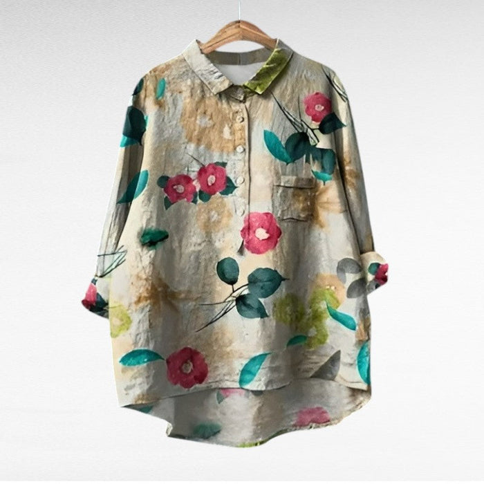 Solène | Elegant Floral Blouse