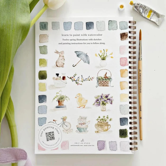 Spring watercolor book