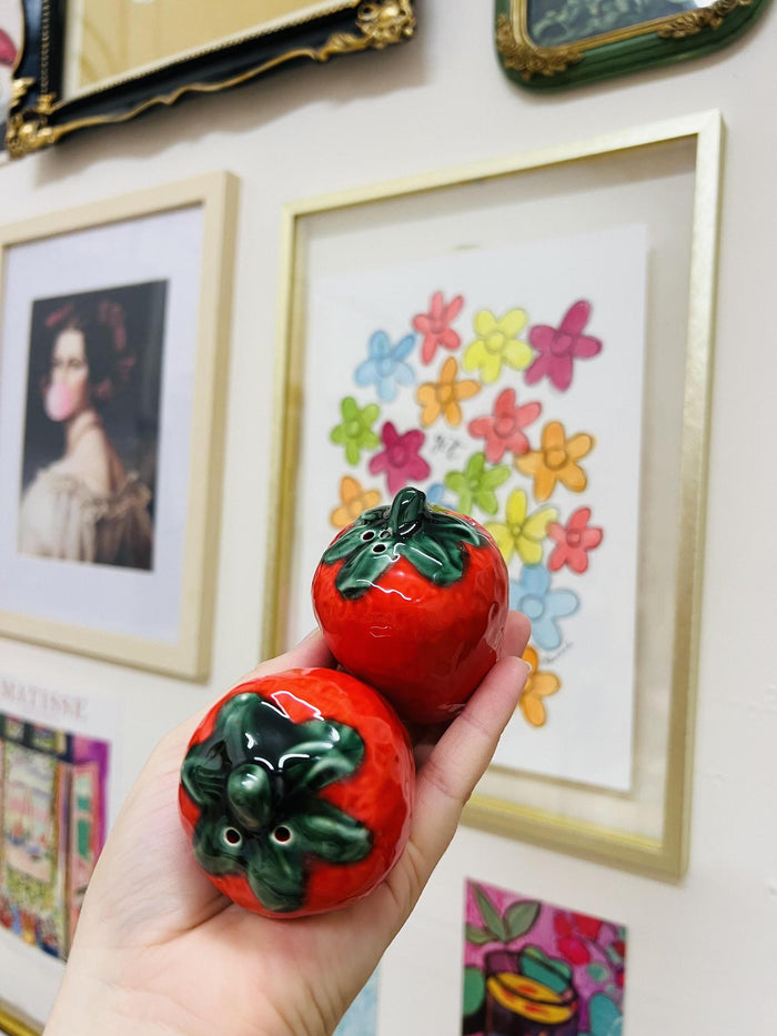 Strawberry salt and pepper shaker