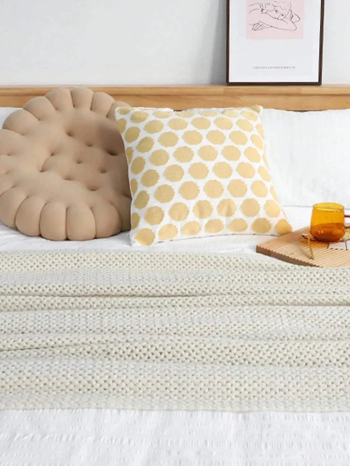 Textured Knit Throw Blanket