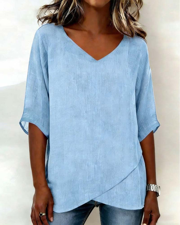 Top Irregular with V-Neck