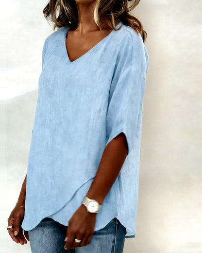 Top Irregular with V-Neck