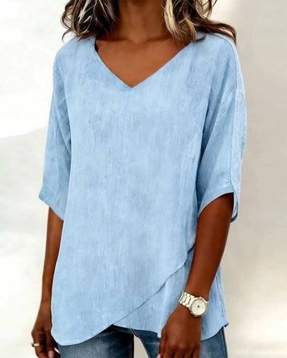 Top Irregular with V-Neck