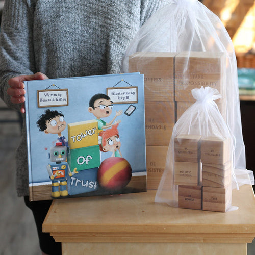 Tower of Trust | Author Kendra J. Bailey | Children's Book + Block Set image 0