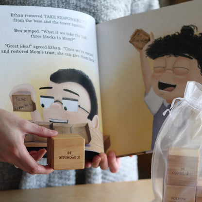 Tower of Trust | Author Kendra J. Bailey | Children's Book + Block Set image 1