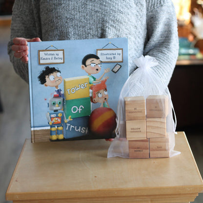 Tower of Trust | Author Kendra J. Bailey | Children's Book + Block Set image 5
