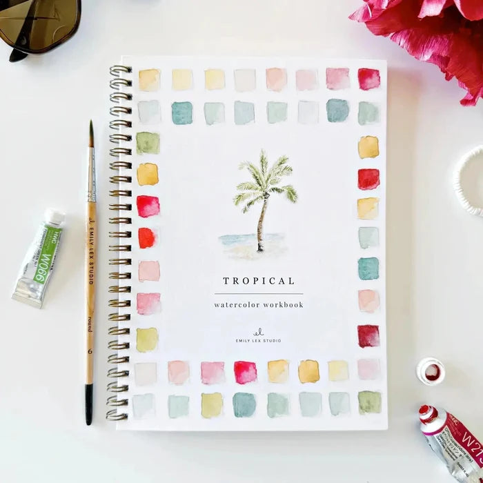 Tropical watercolor book