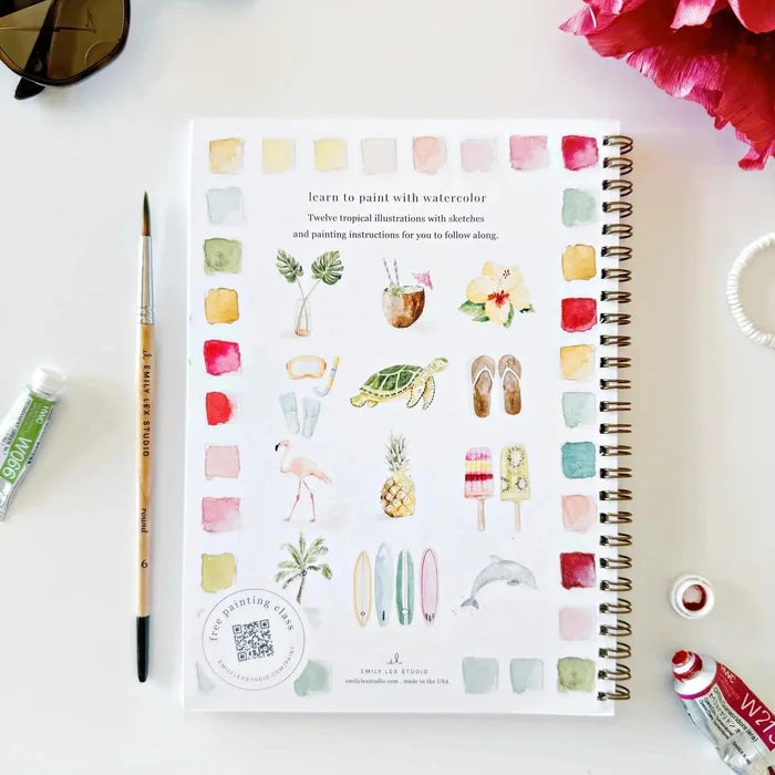 Tropical watercolor book