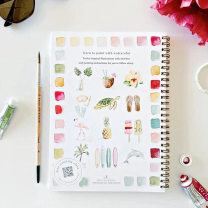 Tropical watercolor book