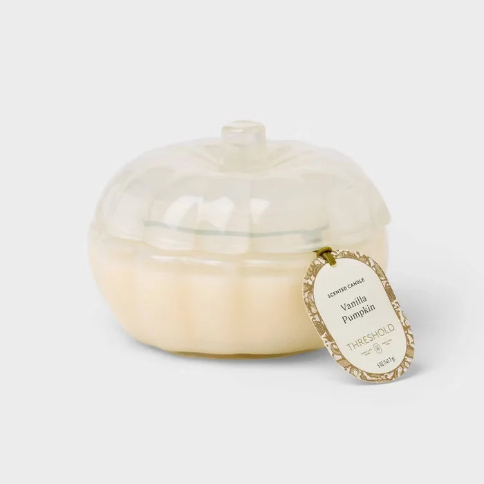 Vanilla Pumpkin Fall Candle 2 Wick Small Glass Jar