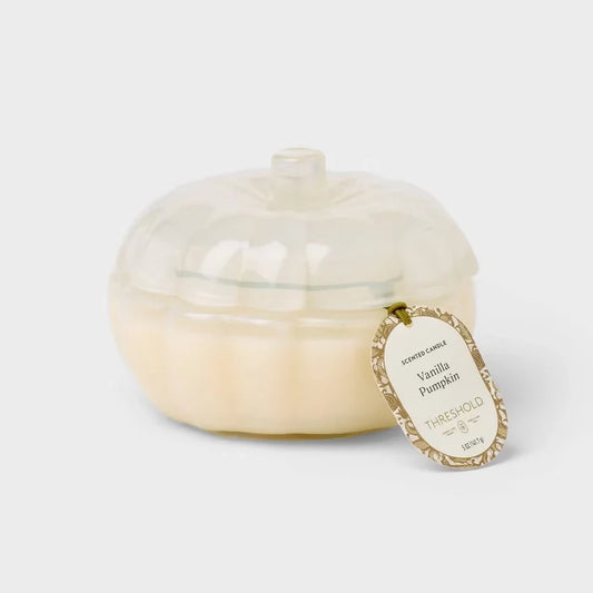 Vanilla Pumpkin Fall Candle 2 Wick Small Glass Jar