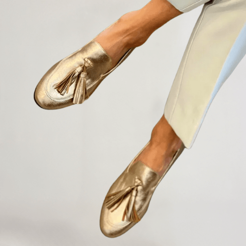 Vittoria | Women's Moccasins in Gold