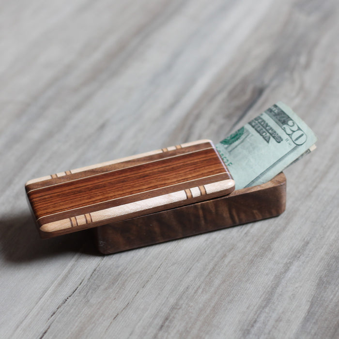 Walnut Magnetic Snap-Lid Box image 0
