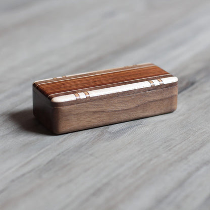 Walnut Magnetic Snap-Lid Box image 1