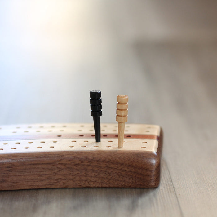Wavy Cribbage Board | Walnut image 3