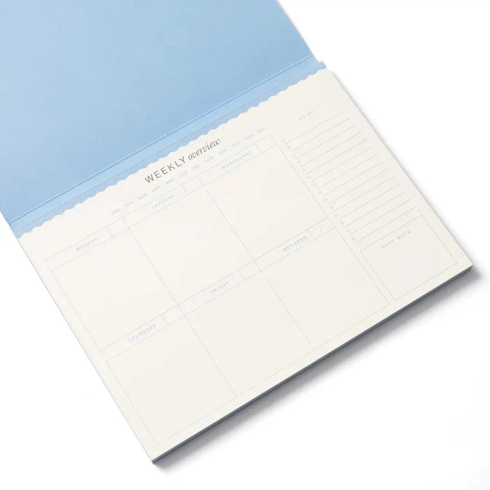 Weekly Desk Planner, Undated - Floral Checkerboard