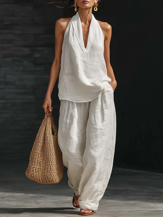 Zoë - Sleeveless Halter Set